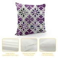 thumbnail image 4 of Shangniulu Throw Pillow Cases Geometric Accent Decorative Cushion Covers for Couch Sofa Farmhouse Decoration Deep Purple Grey White, 4 of 5