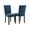 Dark blue, variant on Space-Saving Parsons Dining Chairs Set of 2, Armless Fabric Dining Chairs with Wood Legs & Nailhead Trim, for Small Spaces, Apartments & Kitchen Nooks