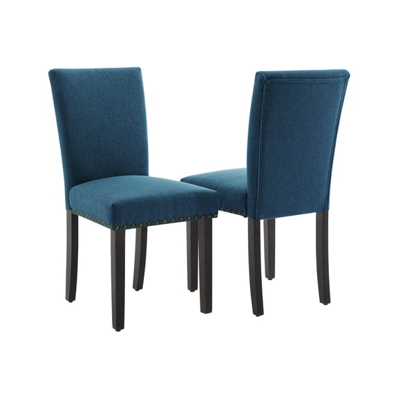 2-Pack Parsons Dining Chairs, Upholstered in Linen - Modern Soft Padded Seat