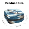 thumbnail image 2 of Seagull Pad Bag Small Bag Canvas Pouch with Zipper Small Pouch with Zipper for Sanitary Napkins Storage, Made of Velvet Fabric, Sponge, 2 of 6