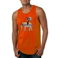 thumbnail image 2 of Wild Bobby, Cute Colorful Elephant Squirrel Mosaic, Animal Lover, Men Graphic Tank Top, Orange, Small, 2 of 4