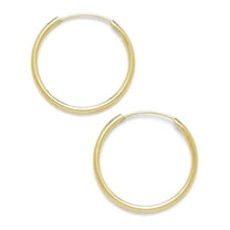 14k Yellow Gold 18mm Round Hoop Earrings
