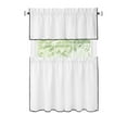 thumbnail image 2 of Achim Kendal Solid Rod Pocket Light Filtering Tier and Valance Curtain Set, White/Black, 58" x 24", 2 of 4