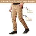 thumbnail image 3 of 2-Pack Men's Cotton Flex Stretch Cargo Jogger Pants (Sizes, S-2XL), 3 of 5