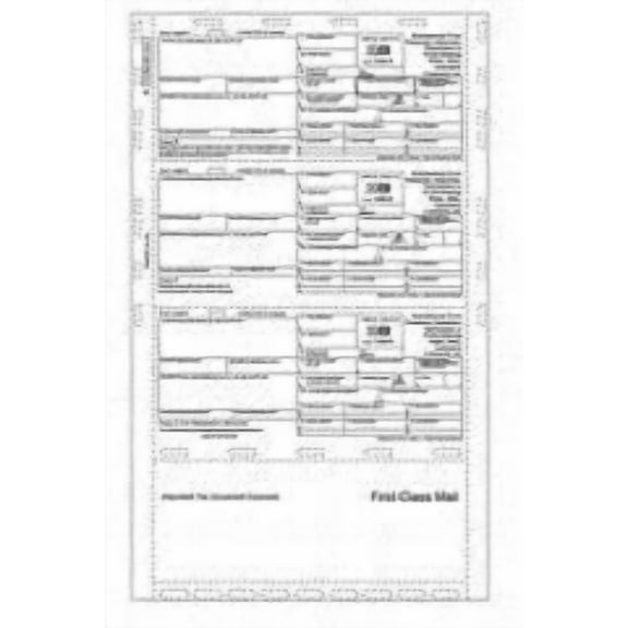 EGP 3-Up Horizontal 1099-R - Pressure Seal Tax Form, 500 Recipients, Size 8 1/2 x 14 TF5503