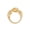 Gold, variant on Womens Heart Ring Gold Plated Silver Plated Fold Design Exaggerated Open Ring Brassy Jewelry European ForWomen