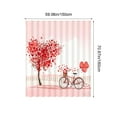 thumbnail image 2 of Valentine's Day Shower Curtain with Hooks - Waterproof Curtain with Heart-Shaped Rose Print, Romantic Bathroom Decor Washable Shower Liner, 2 of 6