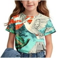 thumbnail image 3 of Jinhomg Toddler Girls Boys 4Th of July Shirts Patriotic American Flag Graphic Tees Casual Comfy Short Sleeve Crew Neck Holiday Tops Blue 5 Years, 3 of 7