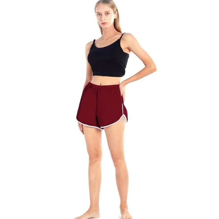 Active Teen Girls Yoga Shorts Dolphin Shorts Drawstring Summer Running  Fitness Gym Dance Workout Shorts,High Waisted Girls Sorts Shorts for PE