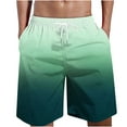 thumbnail image 1 of Bowake Men's Summer Beach Shorts Casual Gradient Lightweight Drawstring Elastic Waist Plus Size Shorts with Pockets, 1 of 4