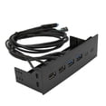 thumbnail image 1 of Concentrador de panel frontal USB 3.0 Bling Bling 5,25 pulgadas 4 puertos, 1 of 12