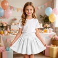 thumbnail image 5 of Jinhomg Girls' Tennis Skirt with Built-in Shorts Kids Pleated Athletic Skort Elastic Waist Ribbed Underneath for Girls 5-16 Years School Sports, 5 of 7