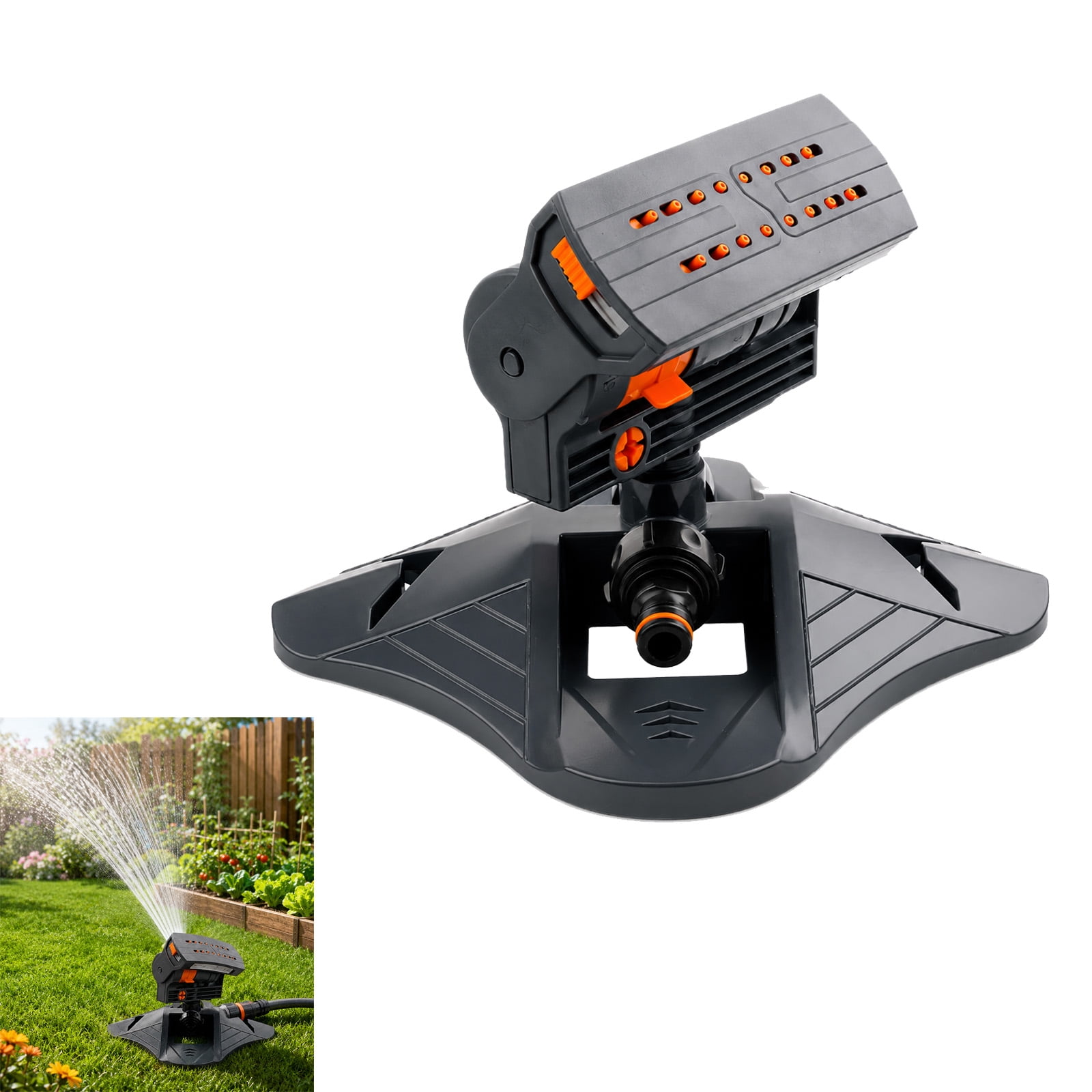 Melnor XT 3900 sq ft Oscillating Lawn Sprinkler, Width and Flow