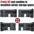 thumbnail image 4 of HPDMC 15-Piece Corner Garage Storage Cabinet System - Heavy Duty Workshop Set w/ Corner Cabinet, Workbench, Pegboard & Lockable Drawers | Metal Tool Organization System for Garage/Workshop, 4 of 9