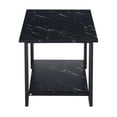 thumbnail image 4 of Resenkos Coffee Table 2 Layers MDF Imitation Marble, Rectangle Tabletop - Black, 4 of 7