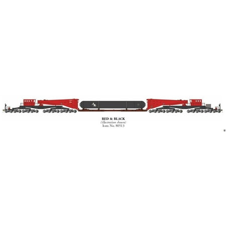 - Bachmann 80513 HO Schnabel Car with Load Red & Black