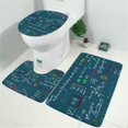 thumbnail image 2 of Math Equations Lab Tools Blue Pattern Bathroom Rugs Sets 3 Piece,Toilet Cover Set,Absorbent Non Slip Bathroom Mats Sets with U-Shaped Contour Rug Toilet Rug Set, 2 of 5