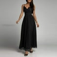 thumbnail image 3 of WILLBEST Robes d'Été Vertes pour Femmes Bretelles Spaghetti Robes de Soirée Longues, 3 of 5