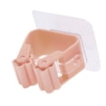 thumbnail image 4 of Xingzhi 1PC Wall Mounted Holder Household Adhesive Storage Broom Hanger Hook Racks For Kitchen Bathroom pink 1Set, 4 of 6