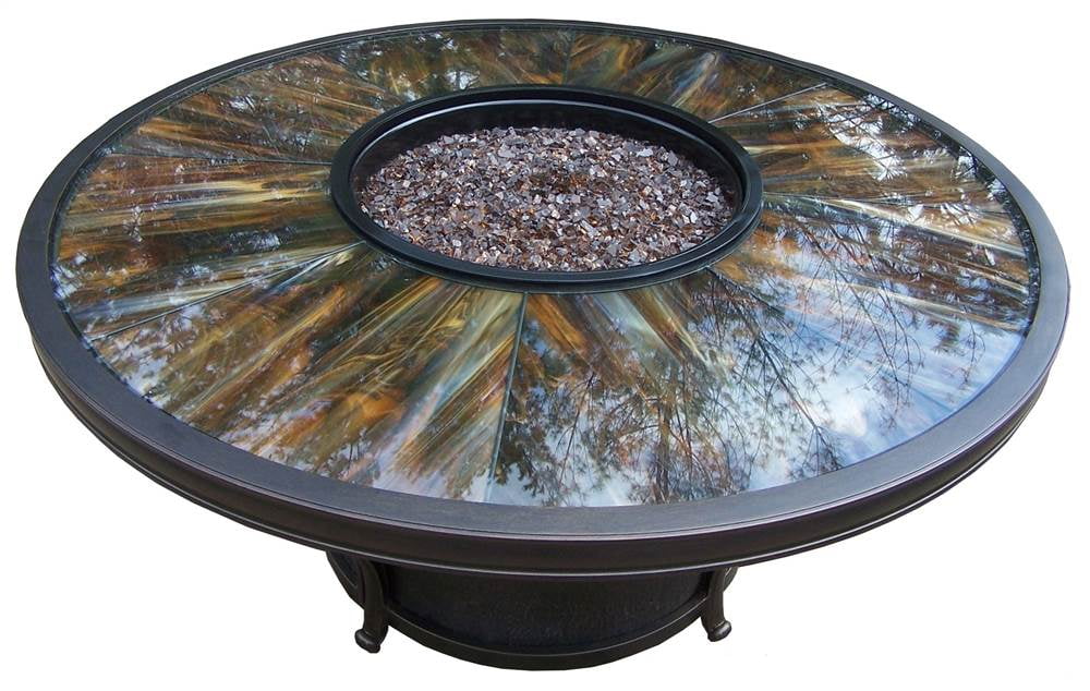 Gas Firepit Slate Table In Antique Bronze Walmart