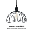 thumbnail image 4 of 69" Modern Arc Floor Lamp w Hanging Cage Shade Industrial Standing Lamp, Black, 4 of 10