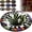 Style A-23.6 in, variant on 3D Skeleton Vortex Halloween Rug, Round Optical Illusion Area Rug with Non-Slip Backing for Indoor Decor