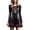 A08-black, variant on Womens Skeleton Dress Long Sleeve Skull Print Halloween Dresses Witch Vampire Gothic