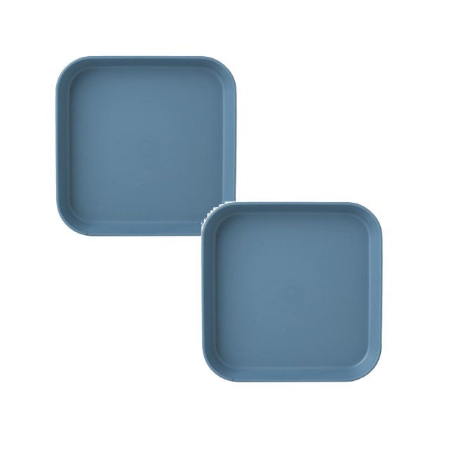 Oleegame 2PC Picnic Trays For Food Macaron Spit Bone Dish Spit Bone Dish Household Snack Small Dish Pickle Dish Plastic Snack Cake Dish Dining Table Garbage Plate Blue