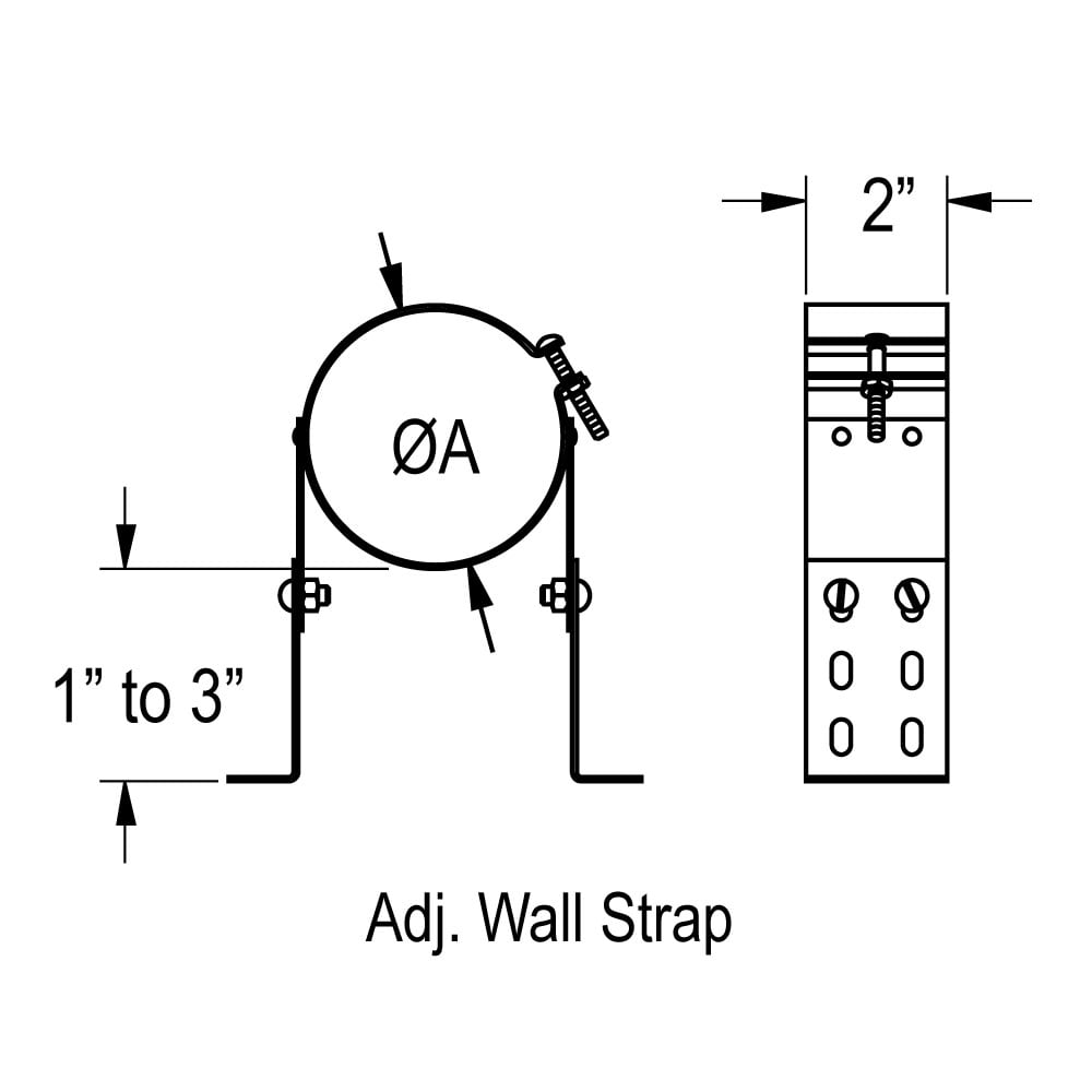 Dura-Vent 4PVP-WSA 4'' PelletVent Pro Adjustable Wall Strap
