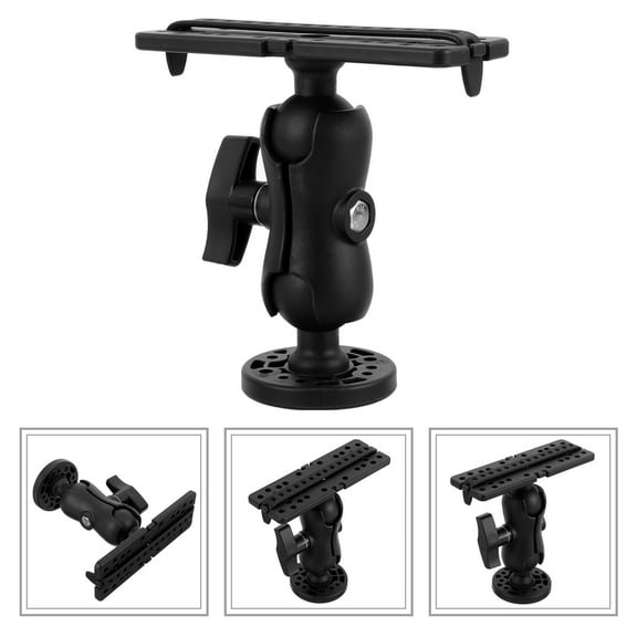 Beaupretty Fish Finder Mount Ram Fish Finder Base Black Nylon Adjustable Angle for Fishing Boat 1Pcs