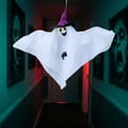 thumbnail image 5 of Extra Large Halloween Ghost Decor - 35" Hanging Paper Phantom for Porch & Yard (Glow in the Dark Outdoor Scary Decorations, Haunted House Party Props), 5 of 6