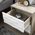 thumbnail image 4 of Modway Vespera 2-Drawer Wood Nightstand with Tapered Legs in Oak/White, 4 of 9