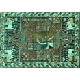 thumbnail image 1 of Ahgly Company Machine Washable Indoor Rectangle Animal Turquoise Blue Traditional Area Rugs, 5' x 7', 1 of 4