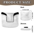 thumbnail image 2 of Haosy White Soft Brush Stroke Golf Mallet Putter Cover Strong Magnetic Leather Golf Club Headcover Closure, 2 of 7