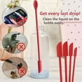thumbnail image 4 of Fnochy Mini Spatula Silicone Spatula Set - 3PCS Makeup Spatula Small Spatula for Cosmetics, Reusable Beauty Tiny Spatula, Thin Jar Spatula Food Scraper, Get Last of Makeup Out, Red, 4 of 6