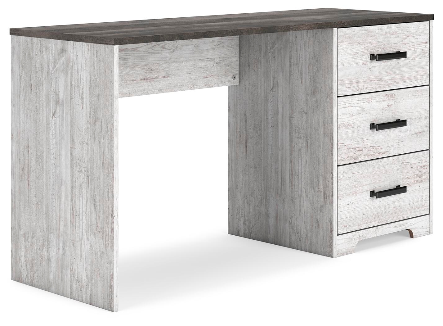 Signature Design by Ashley Shawburn 54" Farmhouse Home Office Desk, White/Charcoal Gray