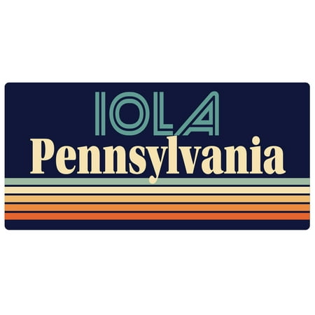 

Iola Pennsylvania 5 x 2.5-Inch Fridge Magnet Retro Design