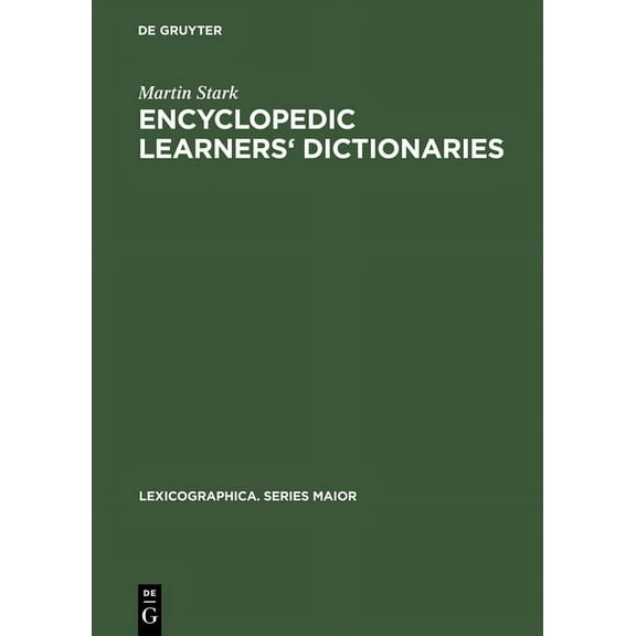 Lexicographica. Series Maior Encyclopedic Learners' Dictionaries, Book 92, (Hardcover)