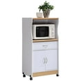 thumbnail image 1 of Pemberly Row Microwave Kitchen Cart in White, 1 of 7