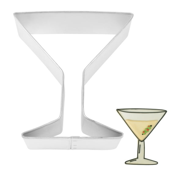 R&M International Martini Glass 4" Cookie Cutter