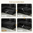thumbnail image 5 of Neche Sectional Sofa with Storage Seat L Shaped Couch with Reversible Chaise Convertible Sectional Couches for Living Room, Black, 5 of 12