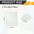 thumbnail image 2 of 2 Pcs 1/64" Hot Rolled Steel Sheets, 8" x 4" Steel Plate Base Metal Sheet for Structural Support Construction Boards Industrial Use Machinery Manufacturing, Silver, 2 of 6