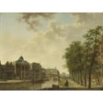 thumbnail image 2 of Hendrik Keun 18x15 Black Ornate Wood Framed Double Matted Museum Art Print Titled - View of the Houtmarkt, Amsterdam (C. 1760 - C. 1787), 2 of 5