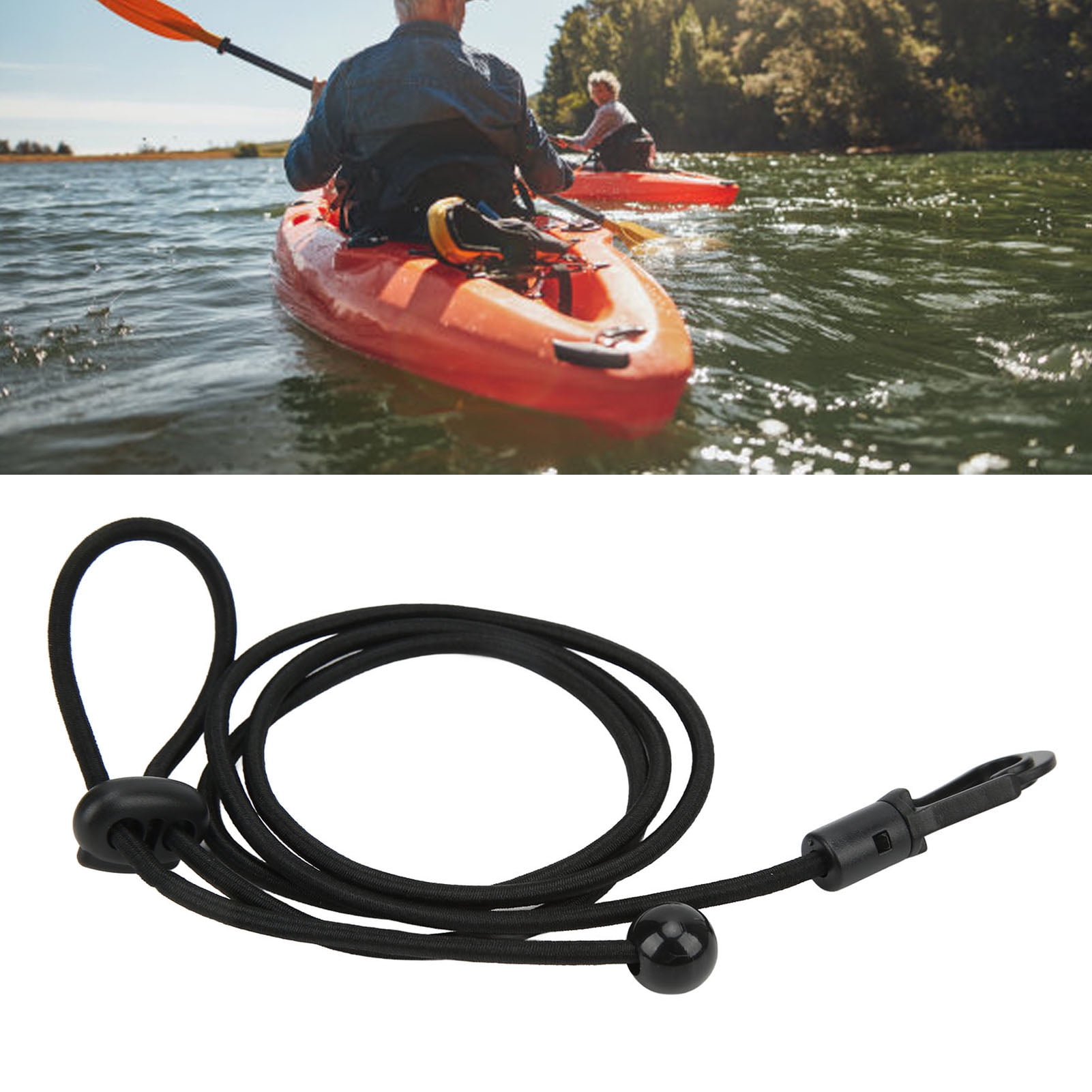 FAGINEY Boat Paddle Leash Clip,Kayak Canoe Paddle Leash,2pcs/set 180cm