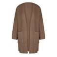 thumbnail image 5 of Lovskoo Cardigan Sweaters for Women Open Front Trendy Long Sleeve Coat Shirt Oversized Winter Outerwear Tops Khaki, 5 of 5