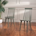thumbnail image 4 of SAFAVIEH Burris Classic Wood Solid Dining Bistro Chair, Dusty Green (Set of 2), 4 of 14
