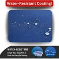 thumbnail image 4 of GMC Deluxe Heavyweight Game Mat - Anti Slip Noise Reduction Rubber Playmat - Mahjong, Dominoes & Poker Card Gaming Mat - Water ResistantGaming Tabletop Cover (33 X 33 Inches) - Blue, 4 of 9