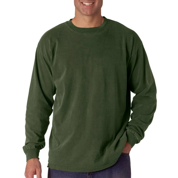 Ringspun Garment-Dyed Long-Sleeve T-Shirt , C6014 , HEMP , XXX-Large