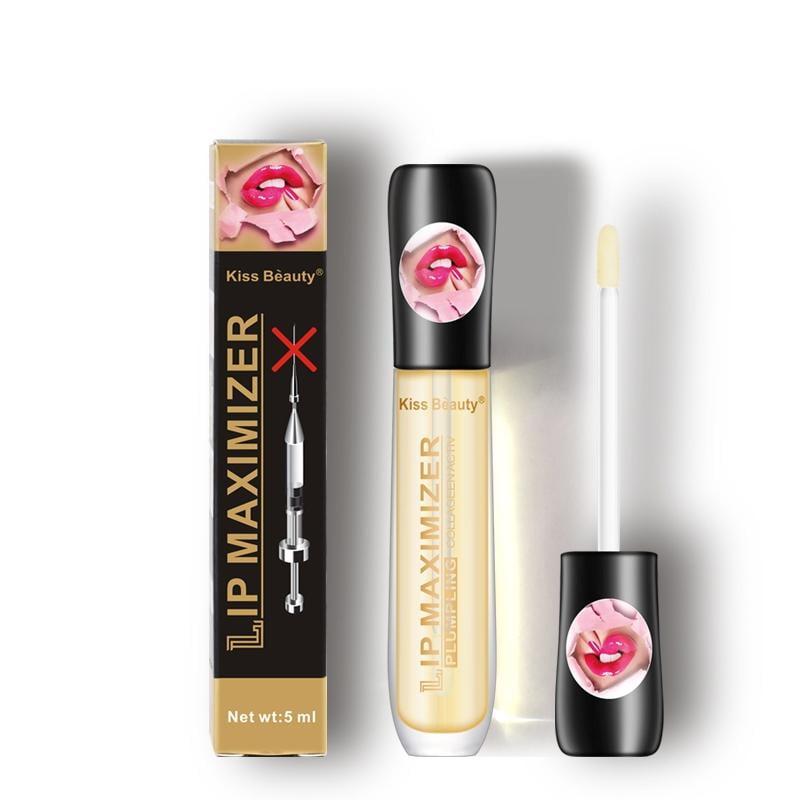 Keimprove Lip Plumping Lip Gloss - Lip Plumper That Really Works - No More Lip Injection - Moisturize & Volumize Lips Instantly for Thicker & Fuller Lips - Long Lasting Lip Filler Enhancer Effect