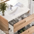 thumbnail image 4 of Eviva Joy 39" Maple Wall Mount Bathroom Vanity w/ White Integrated Top, 4 of 7